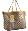 Authentic GUCCI Jolie Sherry Line Tote Bag GG Canvas Enamel 211970 Brown 6687F