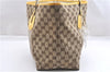 Authentic GUCCI Jolie Sherry Line Tote Bag GG Canvas Enamel 211970 Brown 6687F