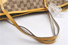 Authentic GUCCI Jolie Sherry Line Tote Bag GG Canvas Enamel 211970 Brown 6687F