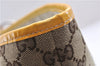 Authentic GUCCI Jolie Sherry Line Tote Bag GG Canvas Enamel 211970 Brown 6687F