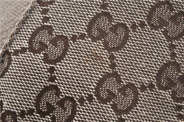 Authentic GUCCI Jolie Sherry Line Tote Bag GG Canvas Enamel 211970 Brown 6687F