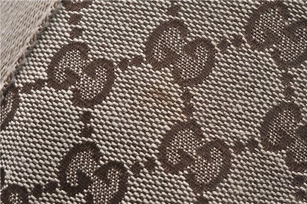 Authentic GUCCI Jolie Sherry Line Tote Bag GG Canvas Enamel 211970 Brown 6687F