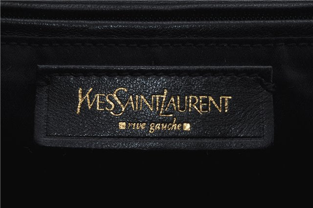 Authentic YVES SAINT LAURENT Muse Shoulder Hand Bag Leather 156464 Black 6688D