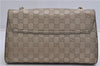 Authentic GUCCI Guccissima Horsebit Chain Shoulder Bag Leather 295402 Gold 6688F