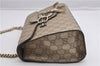 Authentic GUCCI Guccissima Horsebit Chain Shoulder Bag Leather 295402 Gold 6688F