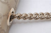 Authentic GUCCI Guccissima Horsebit Chain Shoulder Bag Leather 295402 Gold 6688F