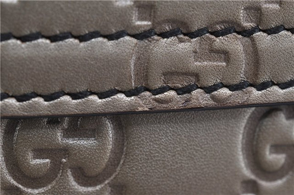 Authentic GUCCI Guccissima Horsebit Chain Shoulder Bag Leather 295402 Gold 6688F