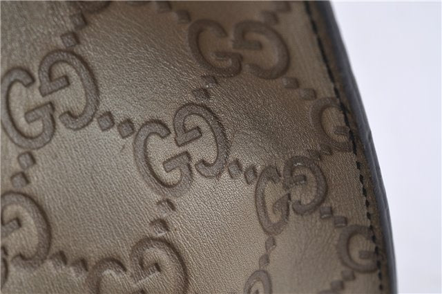 Authentic GUCCI Guccissima Horsebit Chain Shoulder Bag Leather 295402 Gold 6688F