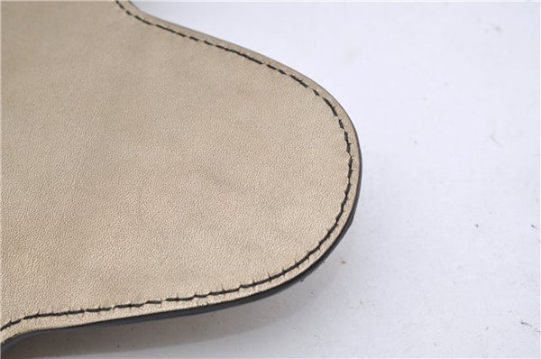 Authentic GUCCI Guccissima Horsebit Chain Shoulder Bag Leather 295402 Gold 6688F