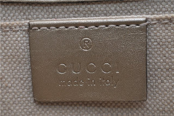 Authentic GUCCI Guccissima Horsebit Chain Shoulder Bag Leather 295402 Gold 6688F