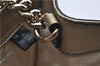 Authentic GUCCI Guccissima Horsebit Chain Shoulder Bag Leather 295402 Gold 6688F