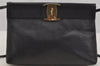 Authentic Salvatore Ferragamo Vara Shoulder Crossbody Bag Leather Black SF 6688I