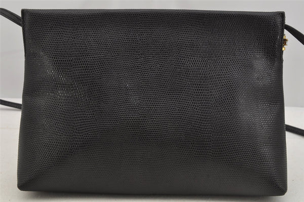 Authentic Salvatore Ferragamo Vara Shoulder Crossbody Bag Leather Black SF 6688I