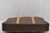 Authentic CELINE Macadam Blason Pattern Briefcase PVC Leather Brown 6689I