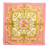 Authentic HERMES Carre 90 Scarf "LES TUILERIES " Silk Pink 6690E