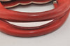 Authentic CELINE Boogie Bag Vintage Hand Bag Purse Leather Red 6690I