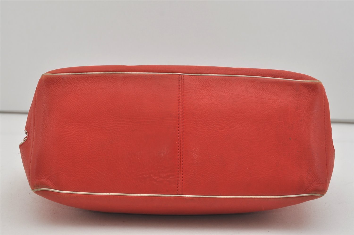 Authentic CELINE Boogie Bag Vintage Hand Bag Purse Leather Red 6690I