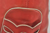 Authentic CELINE Boogie Bag Vintage Hand Bag Purse Leather Red 6690I