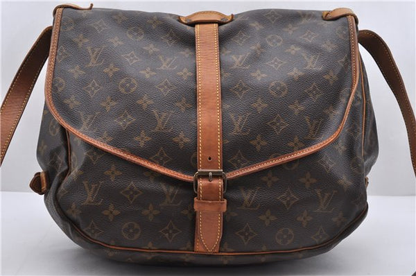 Auth Louis Vuitton Monogram Saumur 35 Shoulder Cross Body Bag M42254 LV 6691D