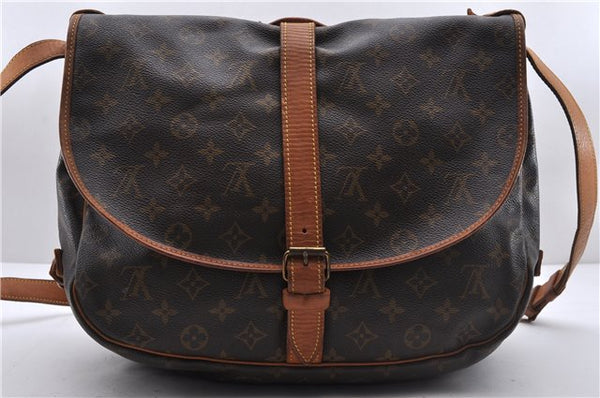 Auth Louis Vuitton Monogram Saumur 35 Shoulder Cross Body Bag M42254 LV 6691D