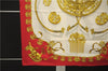 Authentic HERMES Carre 90 Scarf "LES CAVALIERS D'OR " Silk Pink Box 6691E