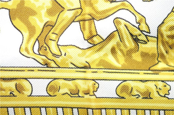 Authentic HERMES Carre 90 Scarf "LES CAVALIERS D'OR " Silk Pink Box 6691E