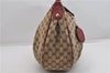 Authentic GUCCI Sukey Shoulder Bag GG Canvas Leather 232955 Brown 6691F