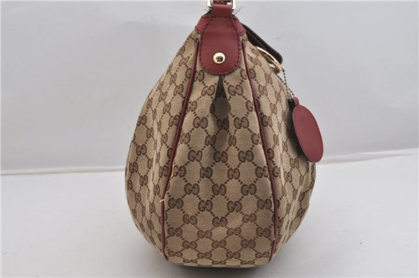 Authentic GUCCI Sukey Shoulder Bag GG Canvas Leather 232955 Brown 6691F