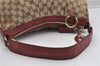 Authentic GUCCI Sukey Shoulder Bag GG Canvas Leather 232955 Brown 6691F