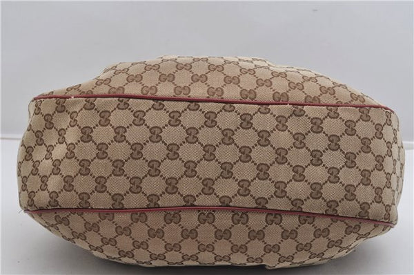 Authentic GUCCI Sukey Shoulder Bag GG Canvas Leather 232955 Brown 6691F