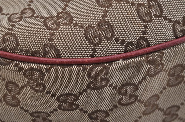 Authentic GUCCI Sukey Shoulder Bag GG Canvas Leather 232955 Brown 6691F