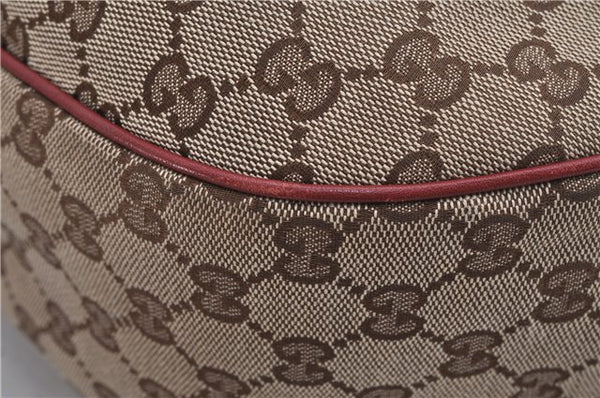Authentic GUCCI Sukey Shoulder Bag GG Canvas Leather 232955 Brown 6691F