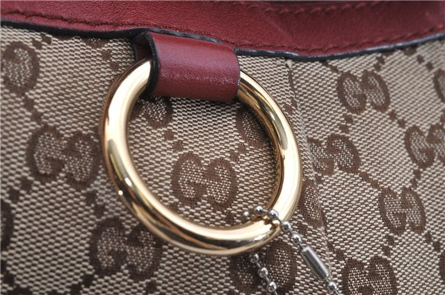 Authentic GUCCI Sukey Shoulder Bag GG Canvas Leather 232955 Brown 6691F