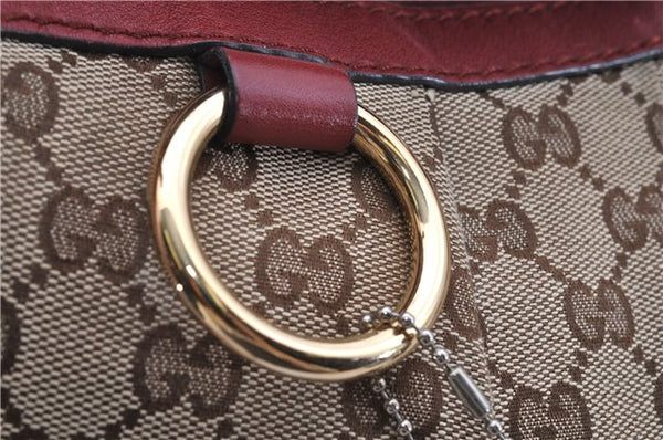 Authentic GUCCI Sukey Shoulder Bag GG Canvas Leather 232955 Brown 6691F