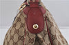 Authentic GUCCI Sukey Shoulder Bag GG Canvas Leather 232955 Brown 6691F