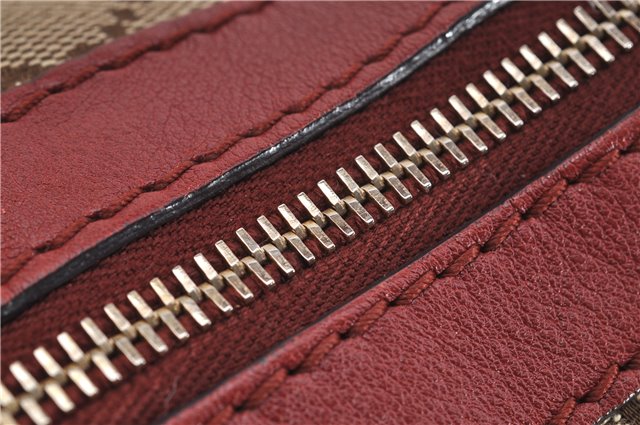 Authentic GUCCI Sukey Shoulder Bag GG Canvas Leather 232955 Brown 6691F