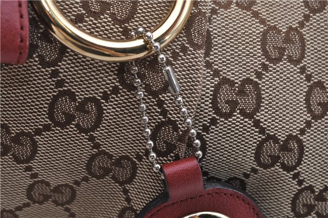 Authentic GUCCI Sukey Shoulder Bag GG Canvas Leather 232955 Brown 6691F