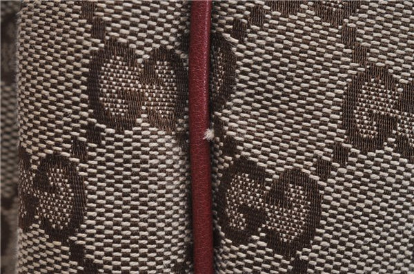 Authentic GUCCI Sukey Shoulder Bag GG Canvas Leather 232955 Brown 6691F