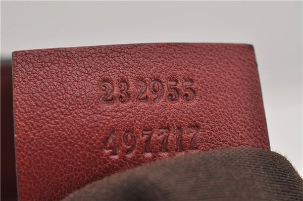 Authentic GUCCI Sukey Shoulder Bag GG Canvas Leather 232955 Brown 6691F