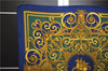 Authentic HERMES Carre 90 Scarf "LES TUILERIES " Silk Blue Green Box 6692E