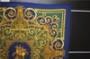 Authentic HERMES Carre 90 Scarf "LES TUILERIES " Silk Blue Green Box 6692E