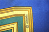 Authentic HERMES Carre 90 Scarf "LES TUILERIES " Silk Blue Green Box 6692E