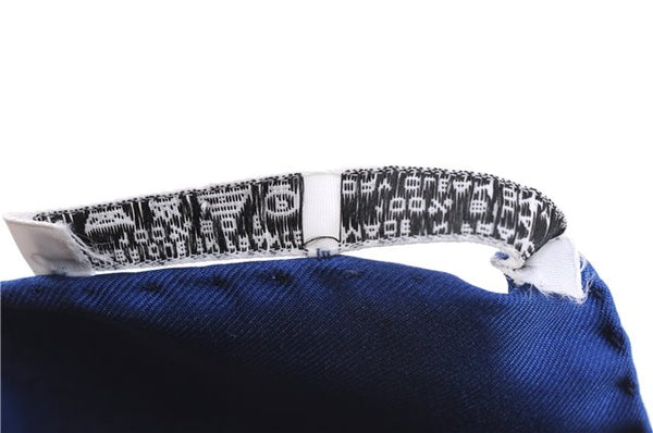 Authentic HERMES Carre 90 Scarf "LES TUILERIES " Silk Blue Green Box 6692E