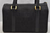 Authentic GUCCI Vintage Hand Boston Bag Purse Canvas Leather Black Junk 6692I