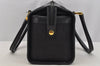 Authentic GUCCI Vintage Hand Boston Bag Purse Canvas Leather Black Junk 6692I