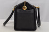 Authentic GUCCI Vintage Hand Boston Bag Purse Canvas Leather Black Junk 6692I