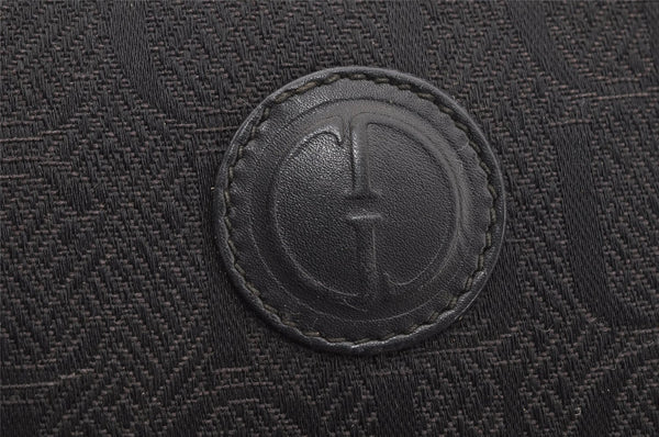 Authentic GUCCI Vintage Hand Boston Bag Purse Canvas Leather Black Junk 6692I