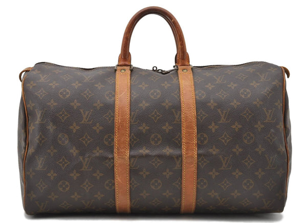 Authentic LOUIS VUITTON Monogram Keepall 45 Boston Bag M41428 LV Junk 6694C