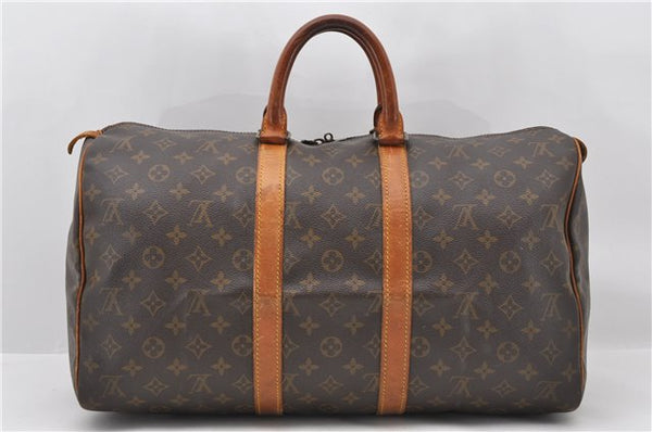 Authentic LOUIS VUITTON Monogram Keepall 45 Boston Bag M41428 LV Junk 6694C