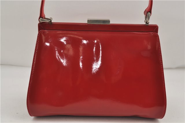 Authentic GUCCI Vintage Shoulder Hand Bag Purse Leather Red 6694D